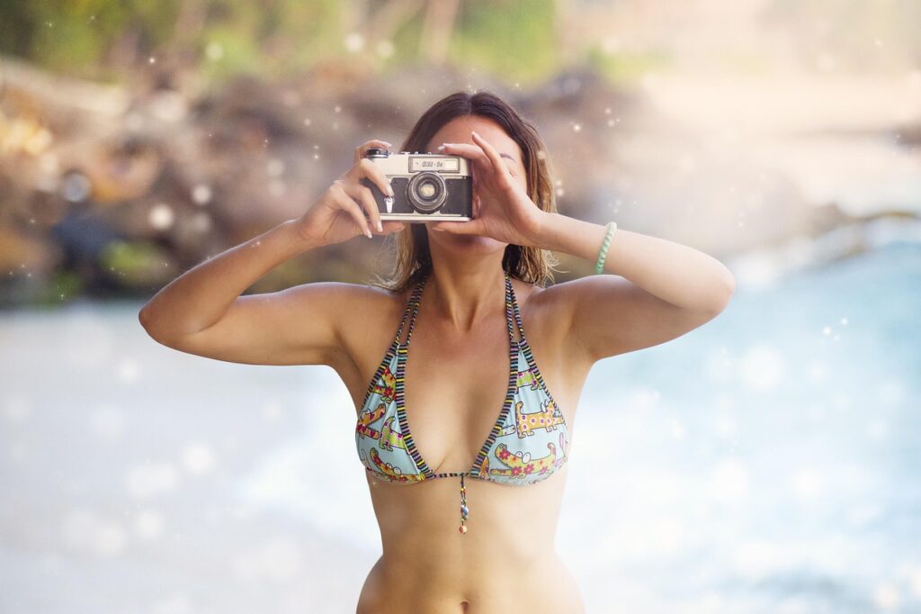 people, woman, swim, swimsuit, bikini, pool, water, nature, camera, picture, photo, photography